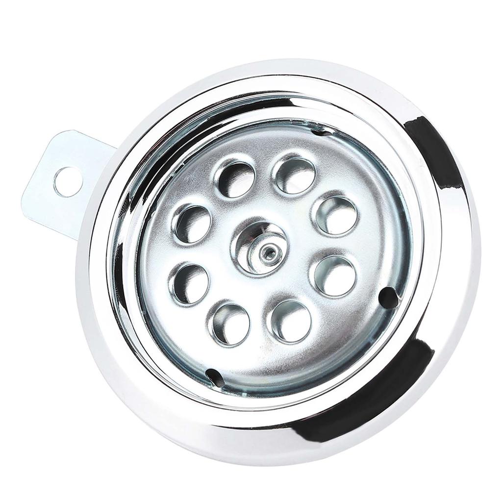 Universal Motorrad Hupe Wasserdicht 105dB Laut 12V 85mm WHoneycomb Chrom Abdeckung