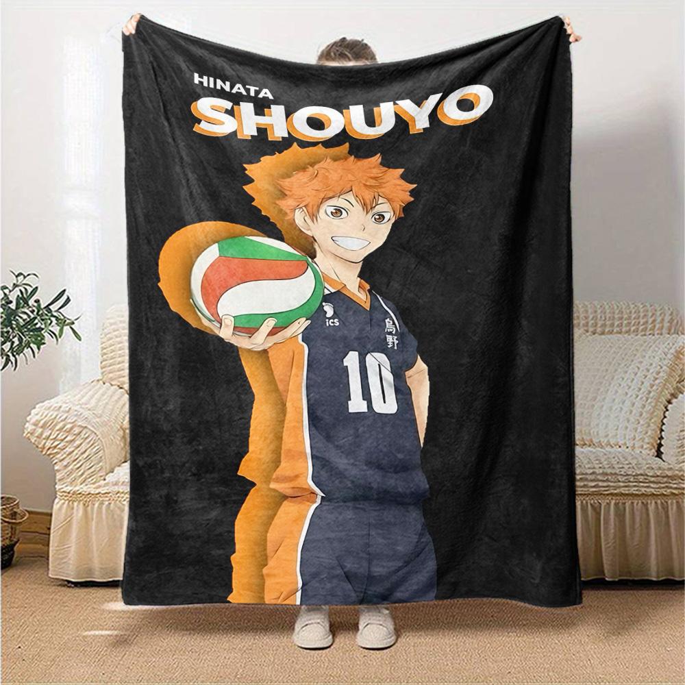 1pc volleyball player Throw Blanket Soft Flannel, Cozy All Season Polyester Perfect for Home, Office