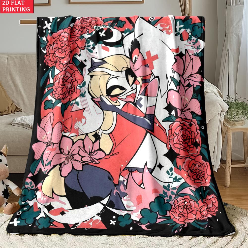 Anime Thin Flannel Blanket for Bedrooms,Living Rooms,Sofas Blankets,Offices,Lunch Breaks,Picnics,blankets Fluffy Blanket