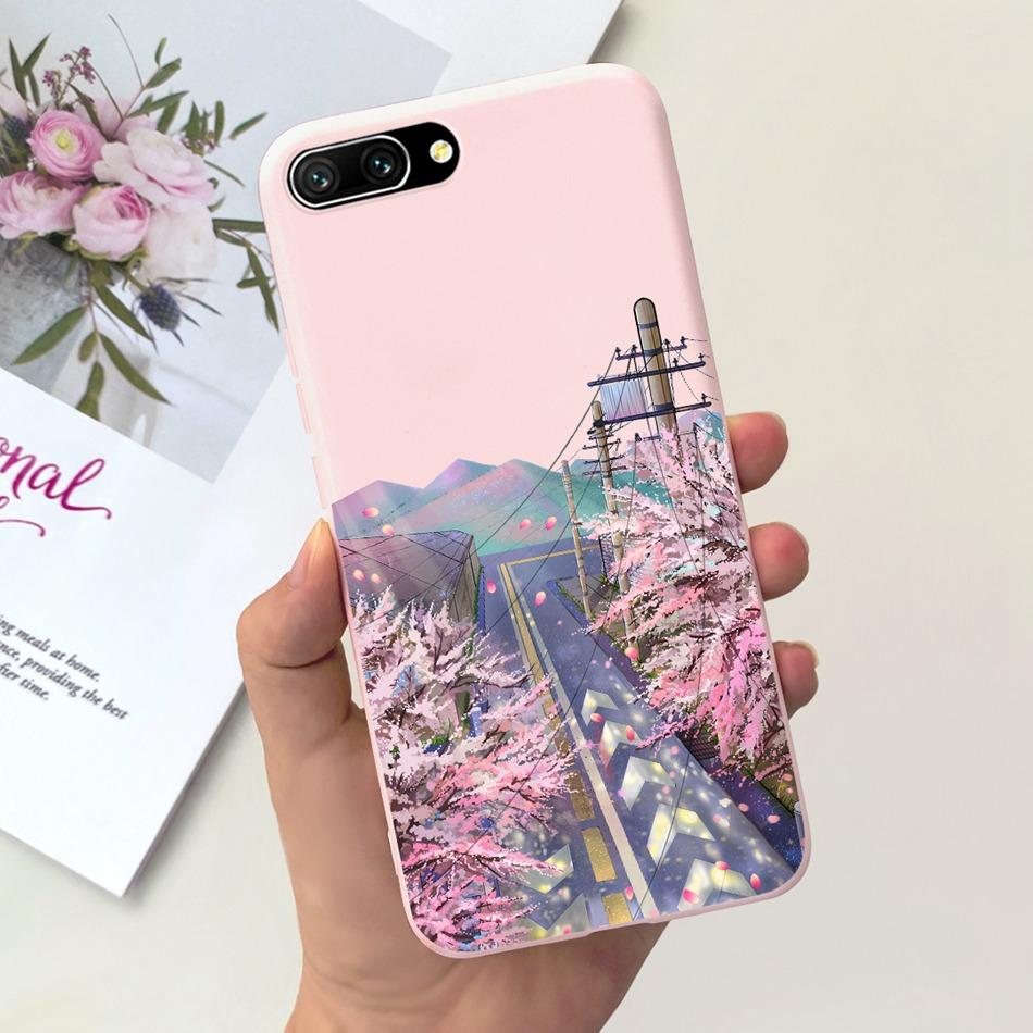 For Honor 10 Case Honor10 COL-L19 COL-L29 Fashion Moon Pattern Soft Silicon Protective Cover Phone Cases