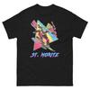 St Moritz Retro Snowboarder 80s 90s Snowboarding T-Shirt