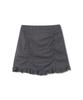 Michikoleondeonkosino Striped Shirred Mini Skirt Charcoal