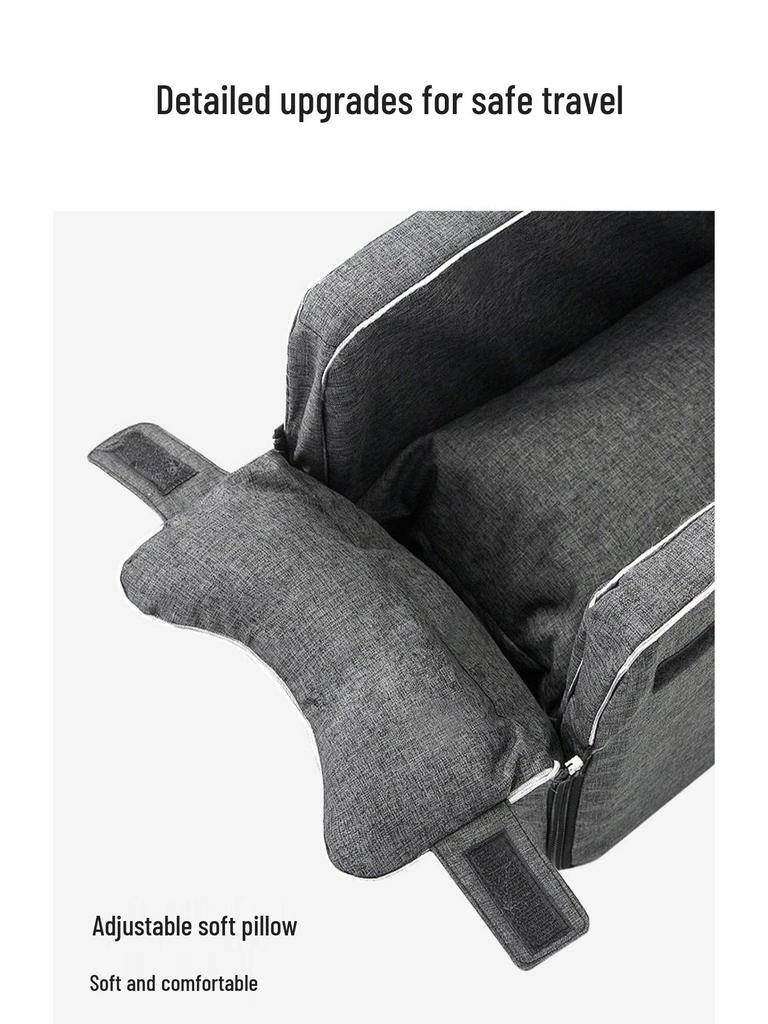 Portable Pet Car Seat & Carrier Bag for Cats - Handheld Center Console Carrier