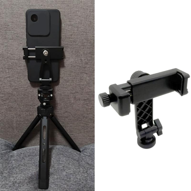 Plastic Phone Clip with Cold Shoe Adapter Durability for Secure Attachment of Photography Accessories Outdoor Use