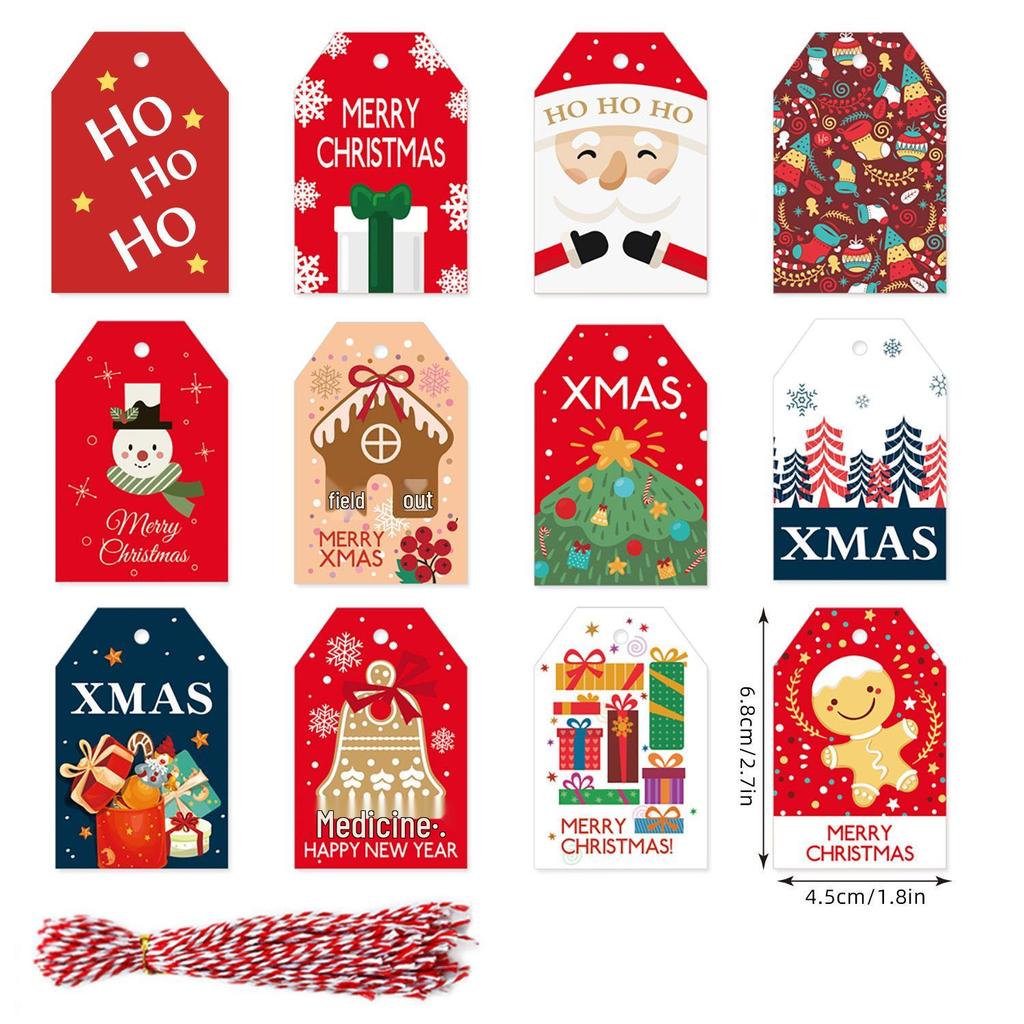 Etichette Regalo di Natale Transfrontaliere & Pendenti per Albero