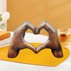 Liebe Herz Hand Figurine Herz-förmige Geste Harz Skulptur Statue Skulptur Home Office Desktop Dekoration Ornament Weihnachten Geschenk
