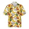 Funny Chili Fruit Pattern Shirt for Men 3D Print Pepper Hawaiian Shirts Summer Button Short Sleeve Top Street Lapel Aloha Blouse