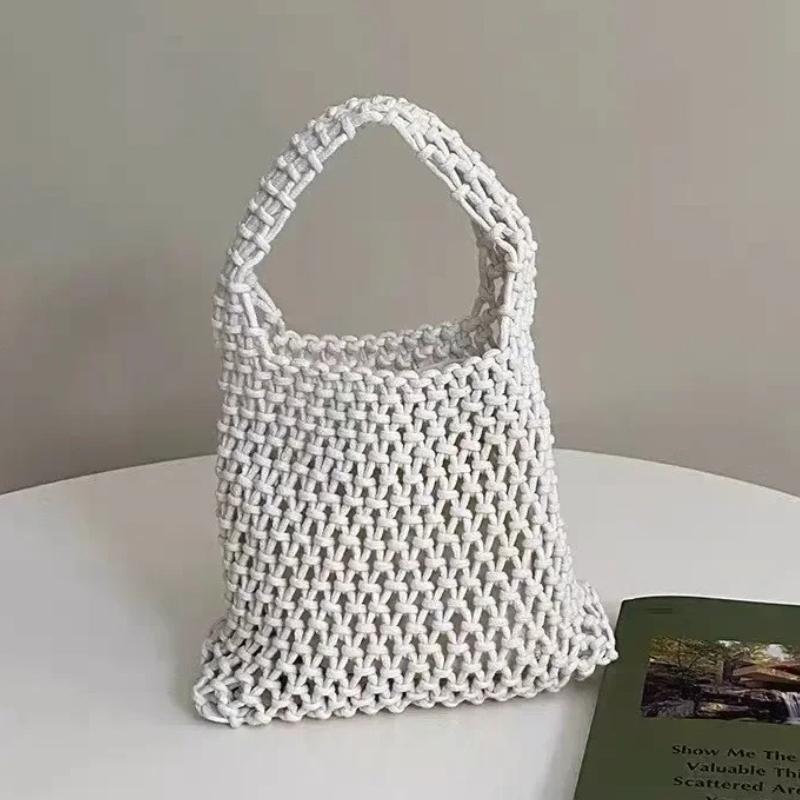 Borsa Piccola a Tracolla per Cellulare da Donna Colore Unito Intrecciata all'Uncinetto Leggera Borsa a Spalla Intrecciata Borse a Tracolla