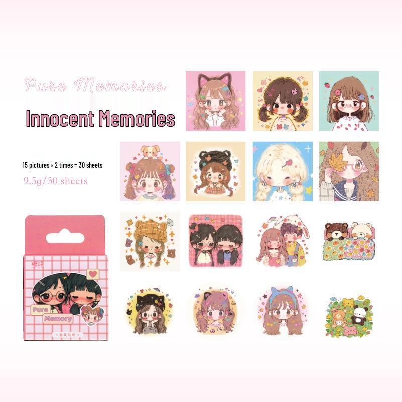 Sugar Poetry Dream Confession Stickers – Cute Cartoon Girl Journal DIY Adhesives
