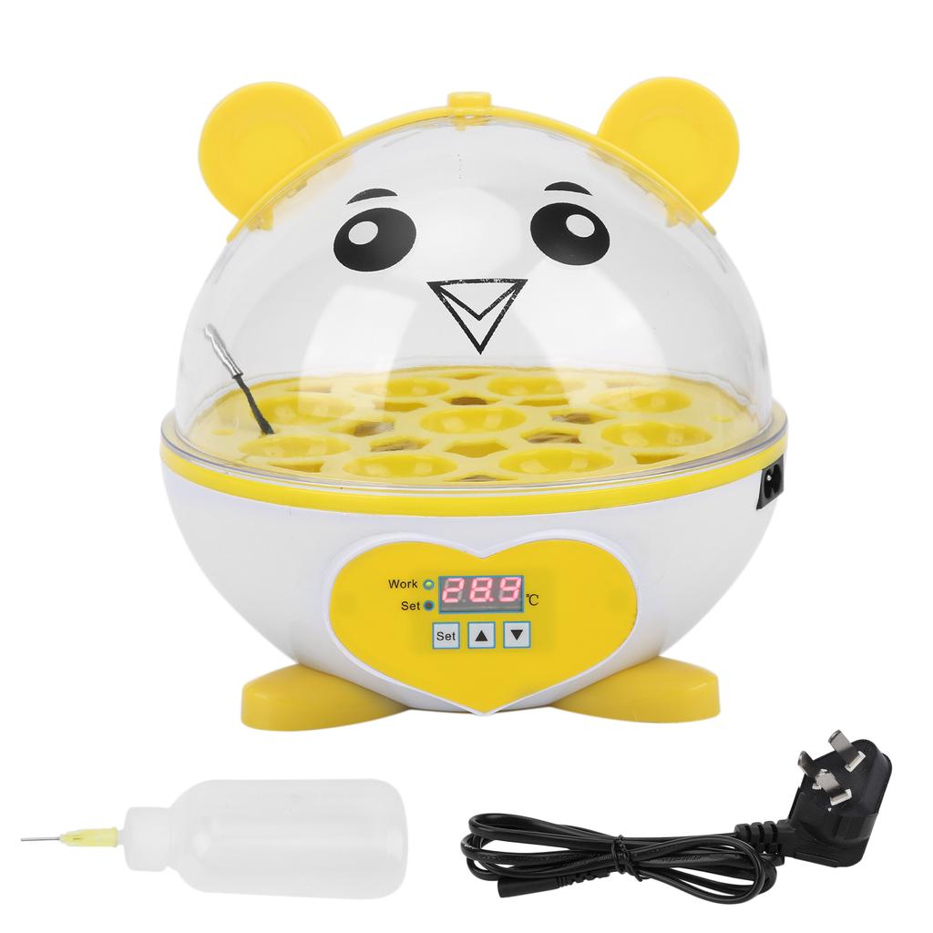 SemiAutomatic Incubator Household Small 9 Eggs Incubator for Chicken Duck Bird Pigeon Quail (Pink )