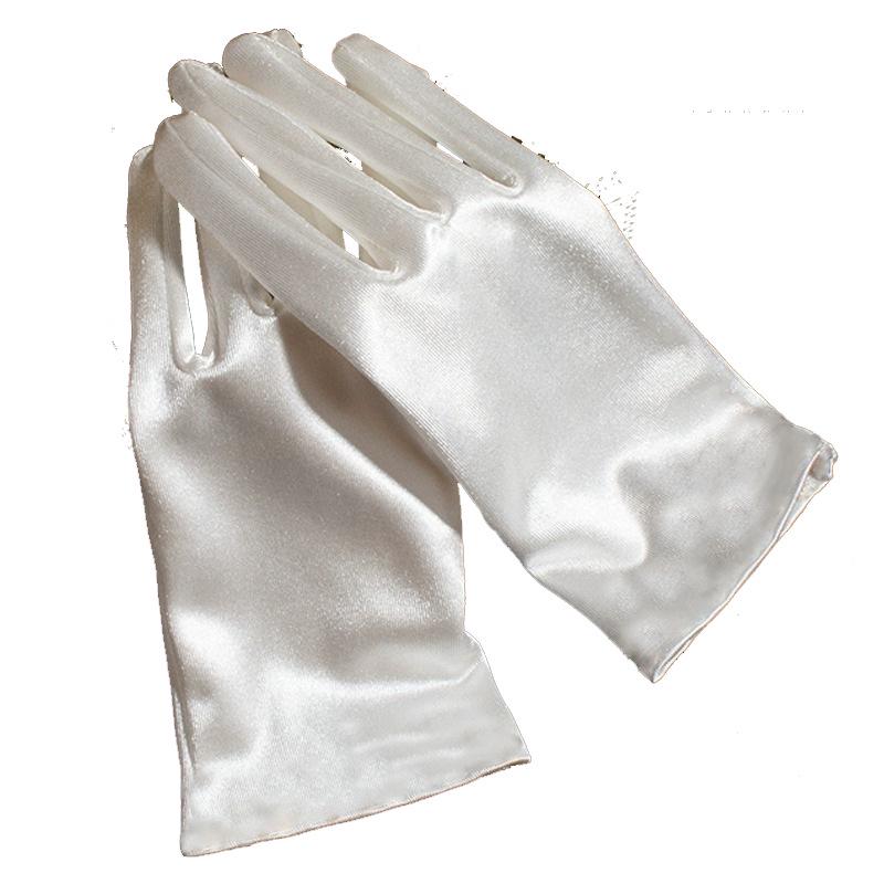 White Satin Extra Long Over-Elbow Bridal Gloves