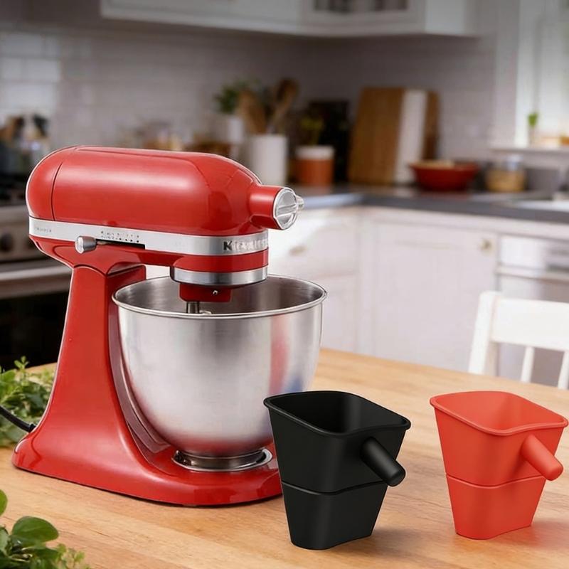 Silicone Flexible Baking Flour Funnel Stand Mixer Attachment Plastic Powder Funnel Flexible for Mixer Accessories