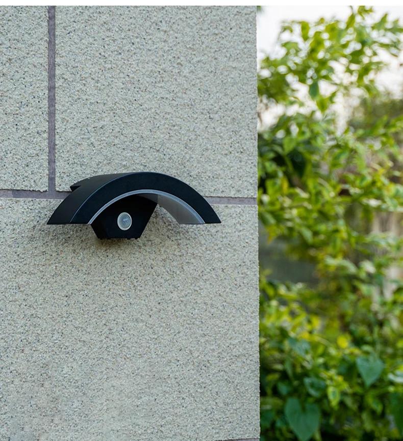 Motion Sensor Outdoor LED Wall Light IP65 Waterproof Modern Exterior Porch Light 3000K Warm White for House Garage Garden Yard