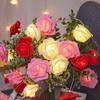 Romantic LED Rose String Lights 1.5/3 M Flower Garland Rose Flower Lights 10/20 LED Warm White Fairy Lights Bedroom Decor