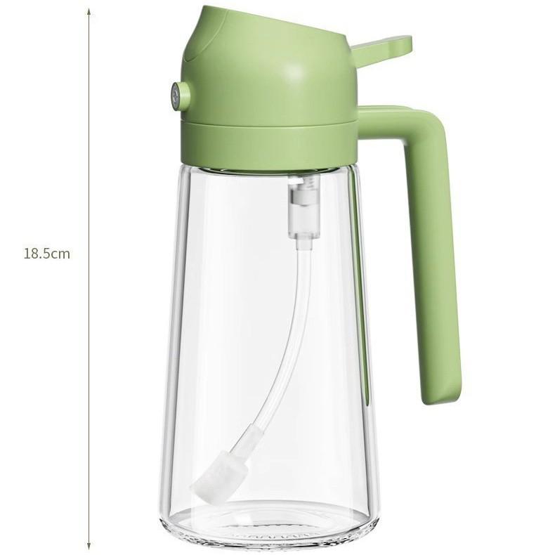 470ml Dual-Use Glass Oil Sprayer & Pour Bottle