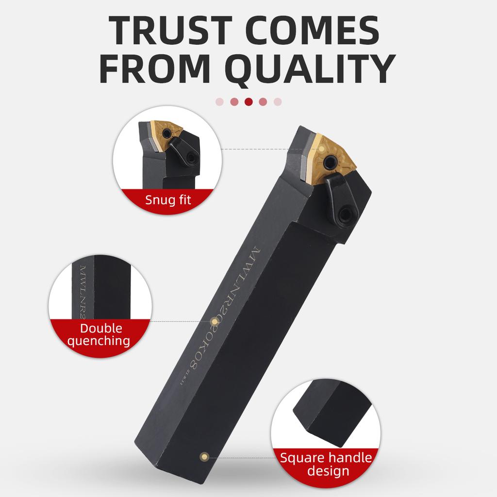 MWLNR MWLNR 1616 MWLNR2525 MWLNR32 WNMG Carbide Inserts Lathe Bar CNC Cutting Tools SetExternal Turning Tool Holder