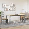VidaXL Ensemble à manger Panama 3 pcs gris bois de pin massif, ensemble de table à manger, table et chaises de cuisine, 3345201