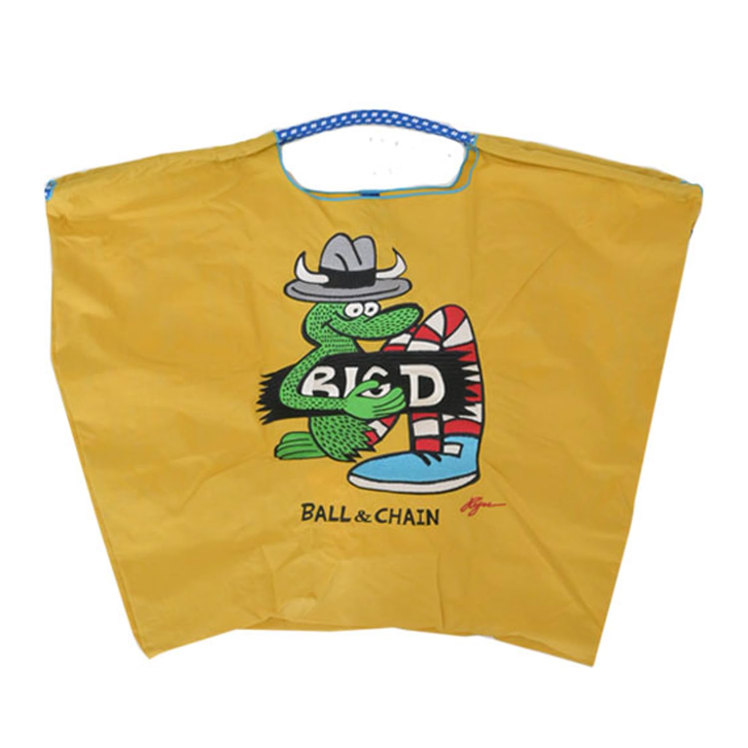 

Ball & Chain Authentic Large Big D Mustard Shopping BagEco BagShoulder Bag (314104 L, MUSTURD)