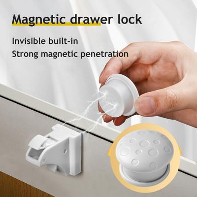 Dětská bezpečnost Magnetický zámek zásuvky Bez vrtání Snadná instalace Neviditelný design Bezpečný zámek zásuvky Neviditelný zámek proti dětem