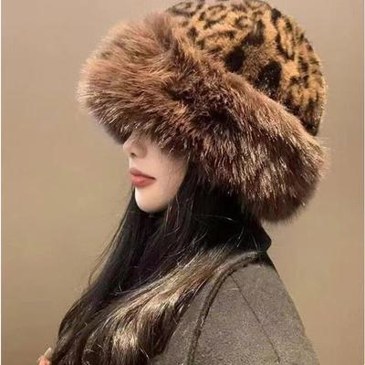 Women S Large Size Plush Hat Winter Warm Ear Protection Hat
