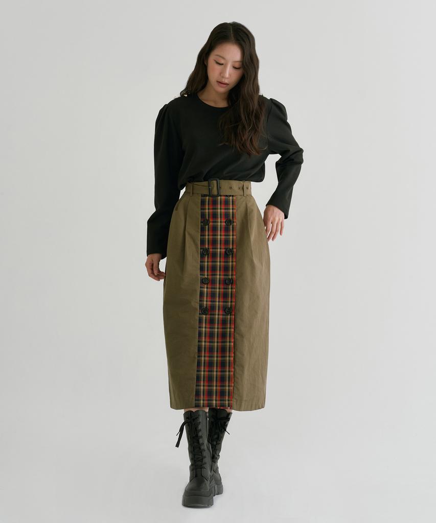 Peulleio Long Button T-Shirt _ Black
