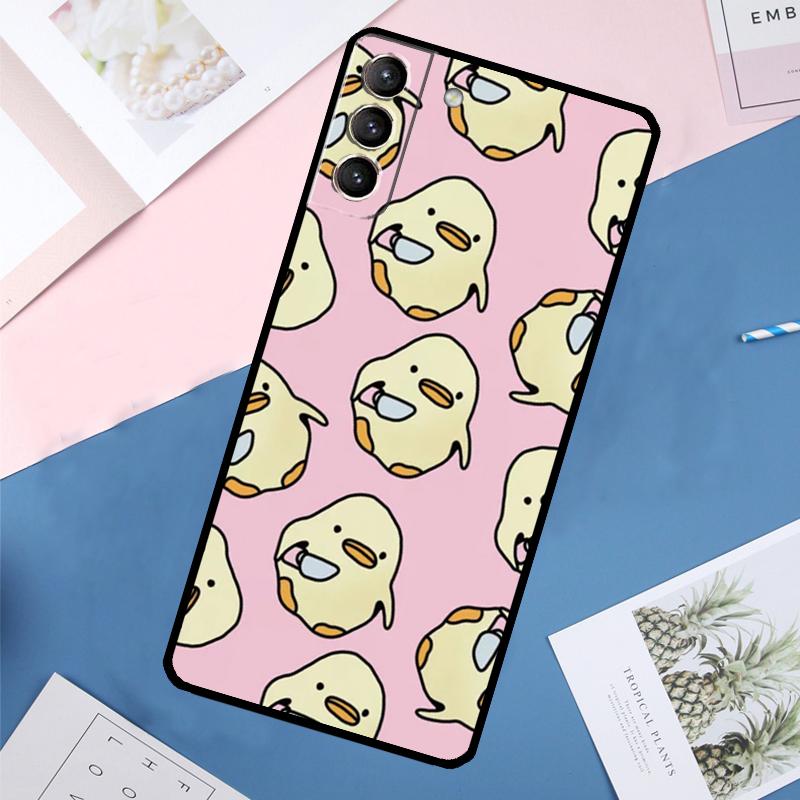 Cartoon Duck Knife Case For Samsung Galaxy S24 Ultra S21 S22 S23 S25 Ultra S9 S10 Plus S20 FE S25 FE Back Cover