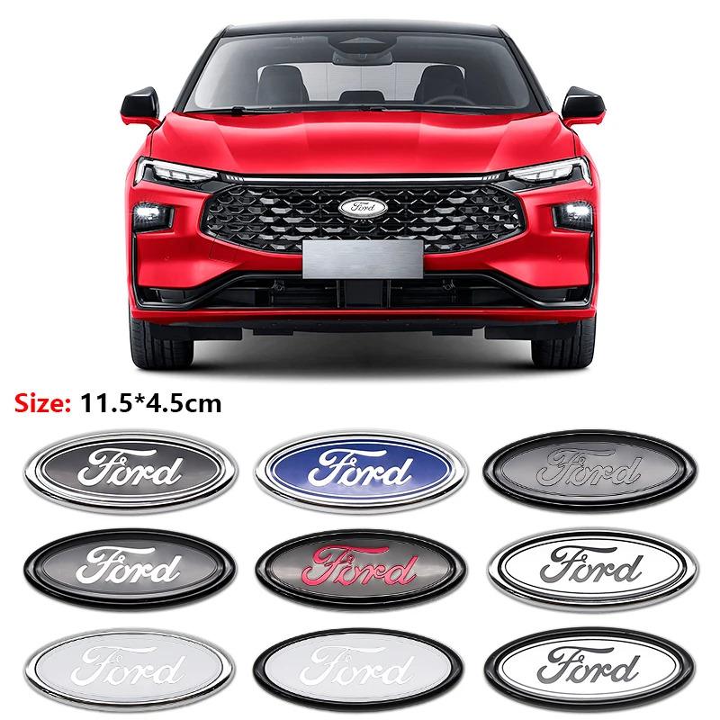 11.5X4.5cm Car Logo For Ford Ranger Escape Mondeo Fusion Fiesta Kuga Edge Focus Mustang Rear Trunk Emblem Sticker Accessories