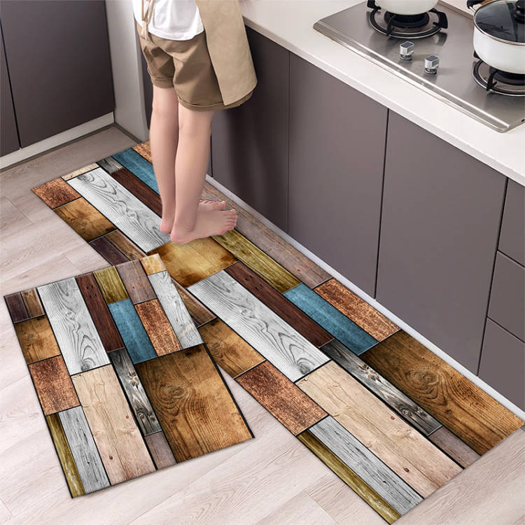 Kitchen Rugs Print Non-Slip Thick Cushioned Kitchen Mat Comfort Standing Mat for Kitchen