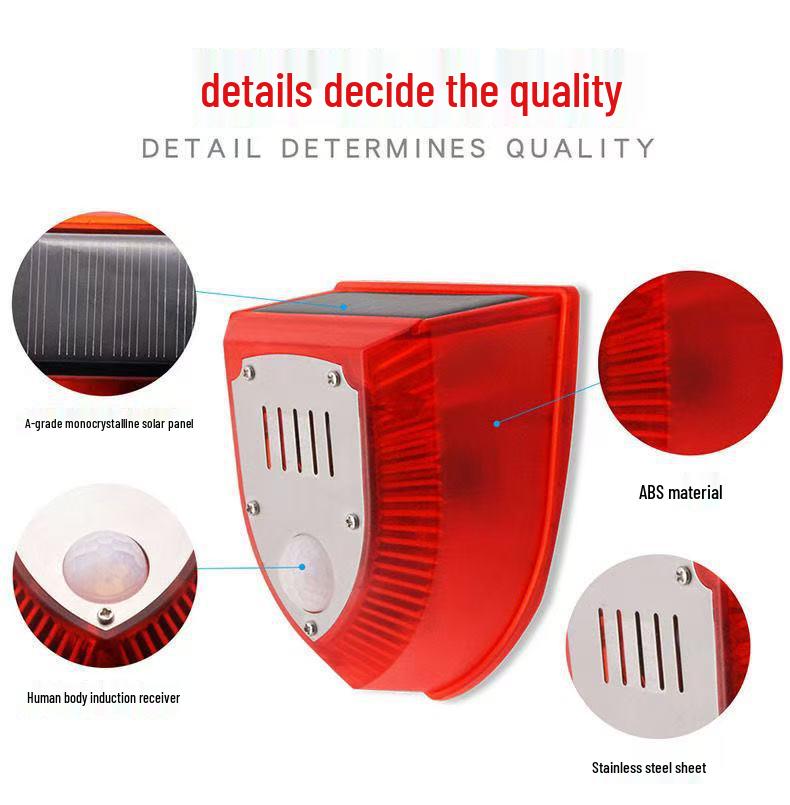 Solar Animal Repeller: Outdoor Motion-Activated Sound & Light Alarm for Wild Boars & Anti-Theft