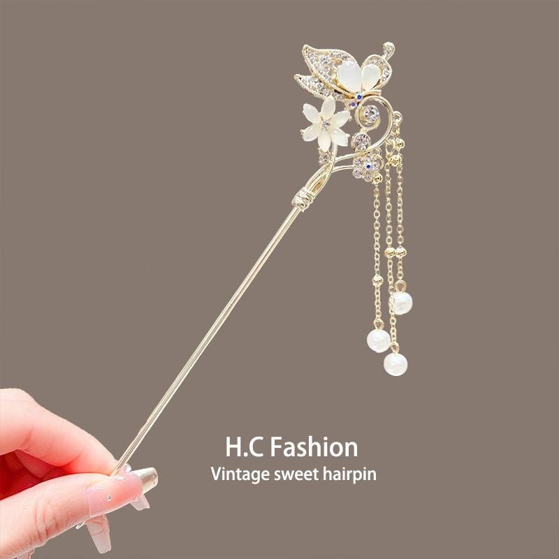 Cherry Blossom Tassel Hairpins: Elegant Hanfu Inspired Hair Accessories for Spring and Summer