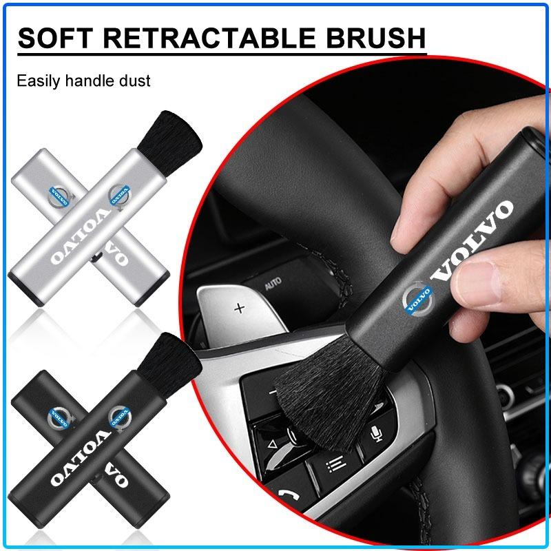 Car Interior Cleaning Brush Telescopic Small Soft Brush For Volvo XC60 XC90 S60 S80 S40 V40 V60 V70 V50 XC70