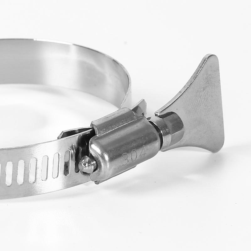304 Stainless Steel 2/5/10Pcs/Lot Pipe Clamp Trachea Clamp Fixed Locking Clamp With Handle Throat Hoop Hand Twist Pipe