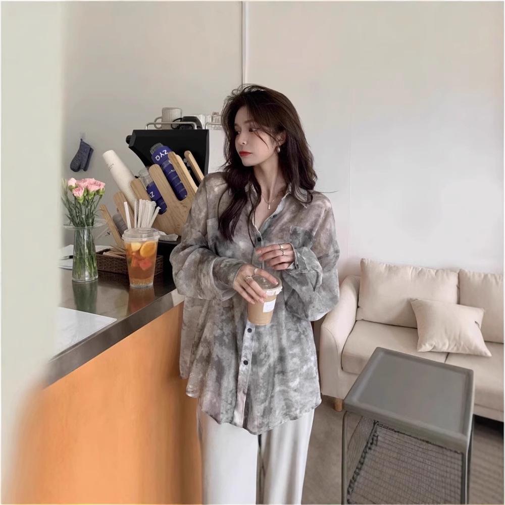 Damen Übergröße Batik Hong Kong Stil Langarmjacke – Frühling/Sommer 2025 Sonnenschutz Lockerer Schnitt