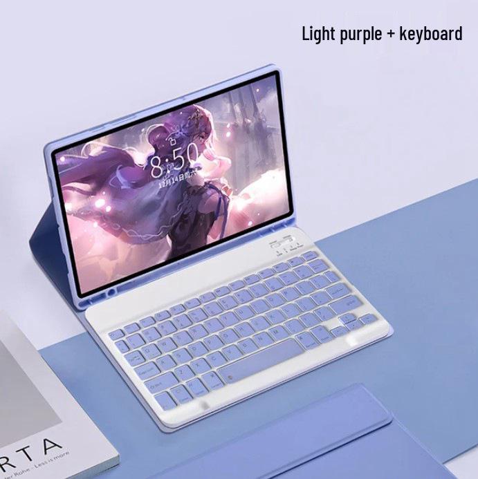 Bluetooth Touch Keyboard for Samsung Tab S9/S10/S7 FE Plus 12.4-inch & S6 Lite Protective Case