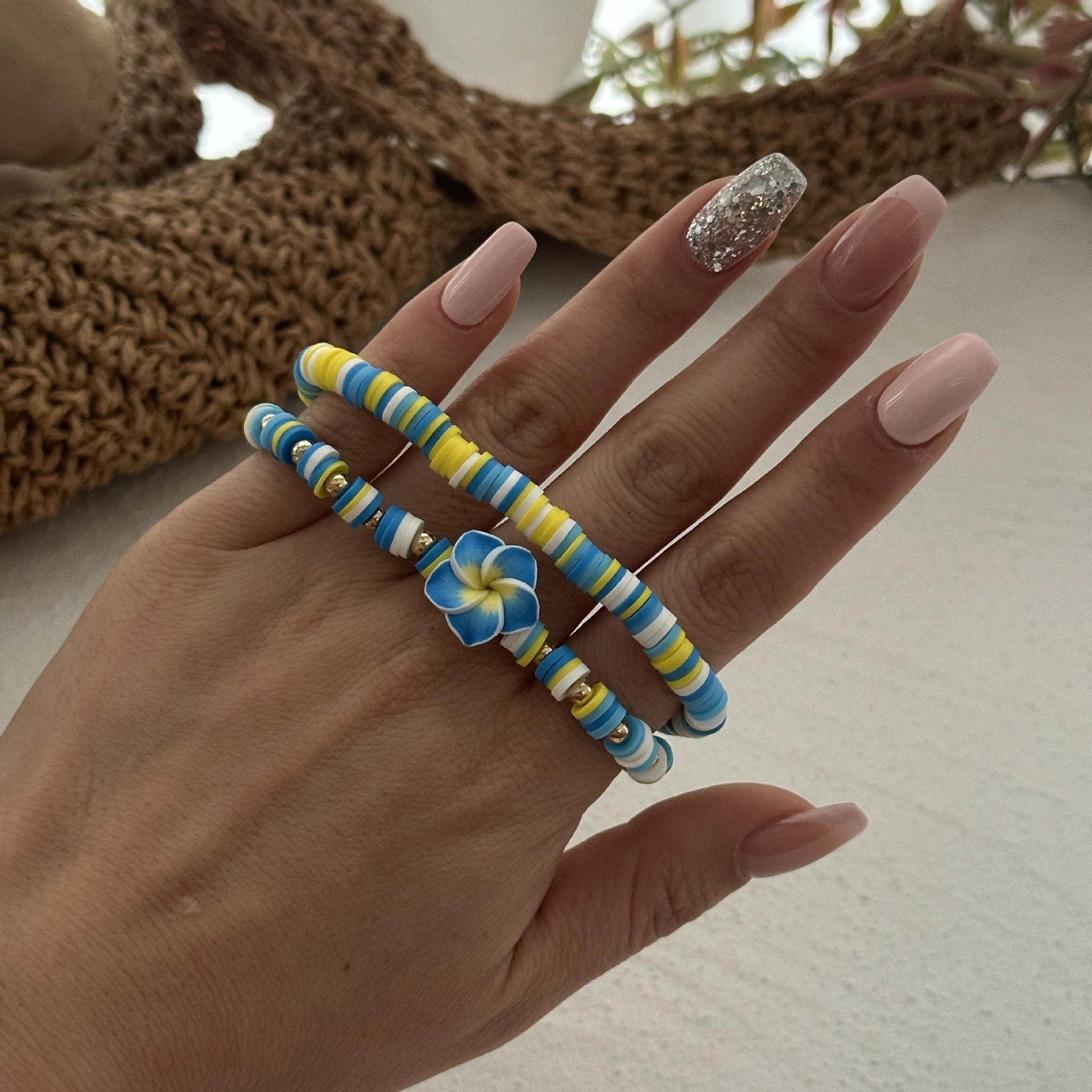 

Blue Black Irregular Acrylic Resin Chunky Bangles for Women on Hand Beads Stone Goth Charm Bracelets Couple Jewelry Gift