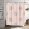 Blue Sunburst Print Shower Curtain Waterproof Bathroom Decor Solid Color Pink Fabric Durable Easy Wash Outdoor Use for Home Hote