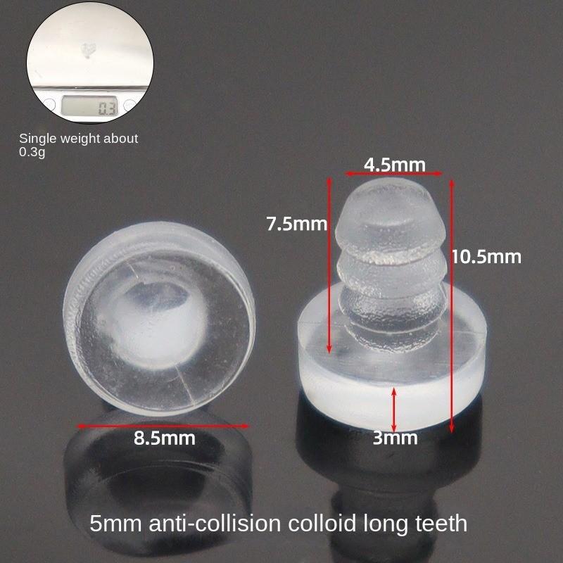 20Pcs Clear Rubber Embedded Furniture Bumper Table Chair Leg Feet Bottom Glide Slide Pad Floor Protector Shockproof Accessories