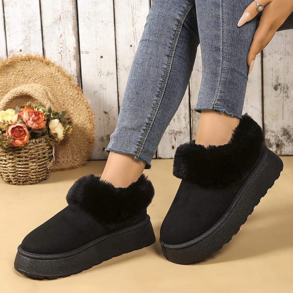 Autumn New Women's Snow Boots Round Head Thick Bottom Anti Slip Design Casual Versatile Style Fashionable Snow Boots