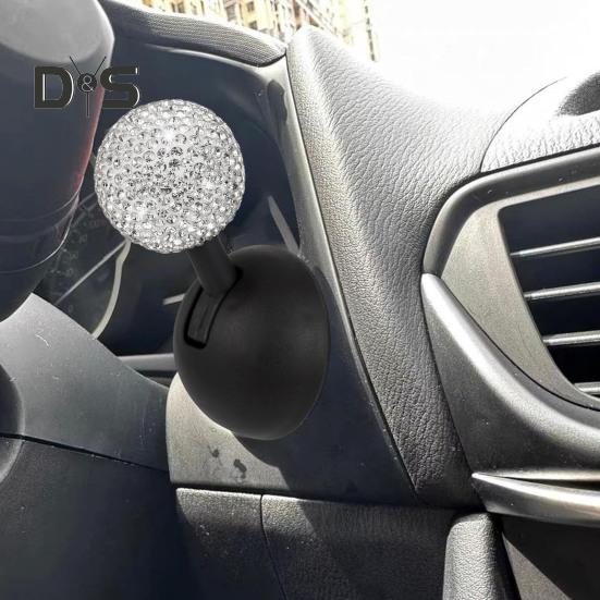 Decorative Car One-Button Start Lever Ornament Easy To Install Shiny Rhinestone Ball-bar Rocker Joystick Car Interior Accessories