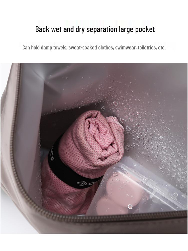 Lightweight Oxford Cloth Travel Backpack with Wet/Dry Shoe Compartment