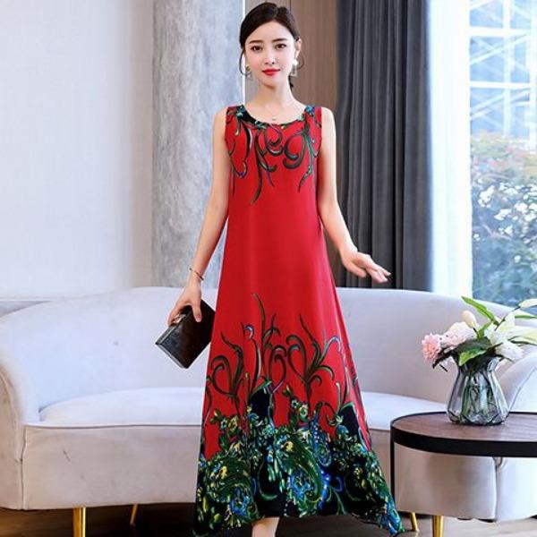 Stijlvolle en comfortabele spaghettibandjes katoenen jurk met bloemenprint voor dames in de zomer