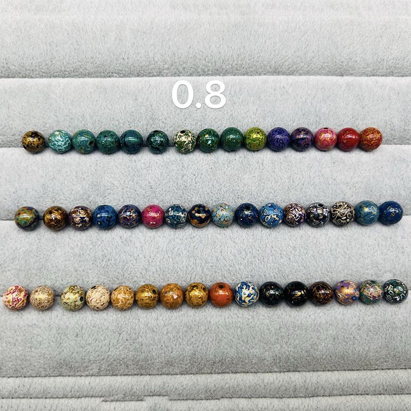 Буддийские бусины из китайского лака ручной работы: Большой Одиночный Вэньвань Стиль Кожи Носорога X