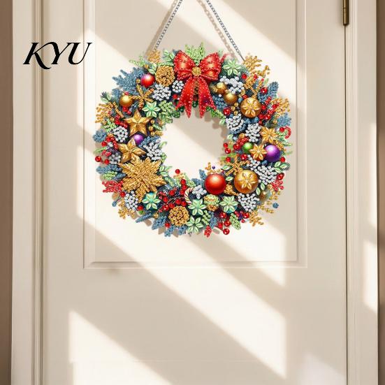 Educatieve Kunstactiviteit Kerst Faux Diamant Kit, Kerstman Sneeuwpop Hangend Ornament DIY Huisdecoratie Projecten Acryl Hanger met Strass Steentjes Knutsel Kit