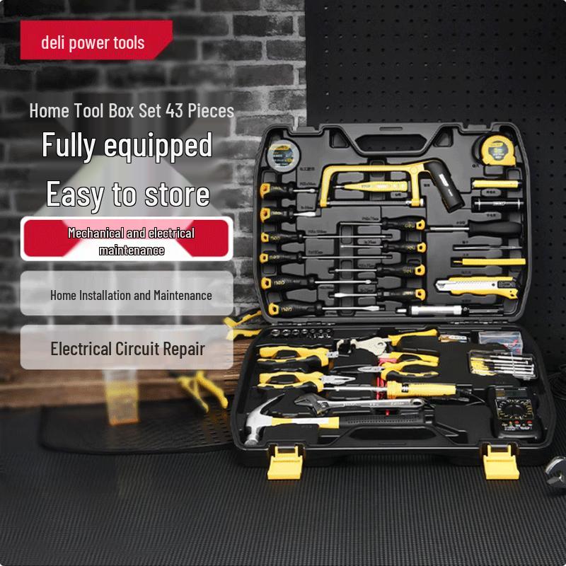 Deli 43-Piece Household Multi-Purpose Tool Kit