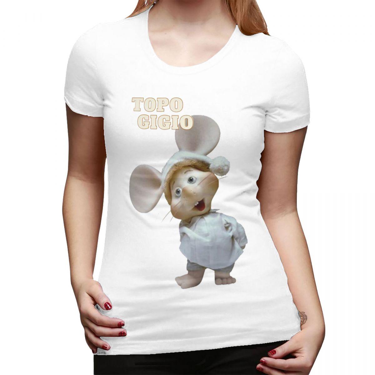 Topo Gigio TShirt for Women ONeck Streetwear T Shirts Womens Short Sleeve Summer Clothes Tops S