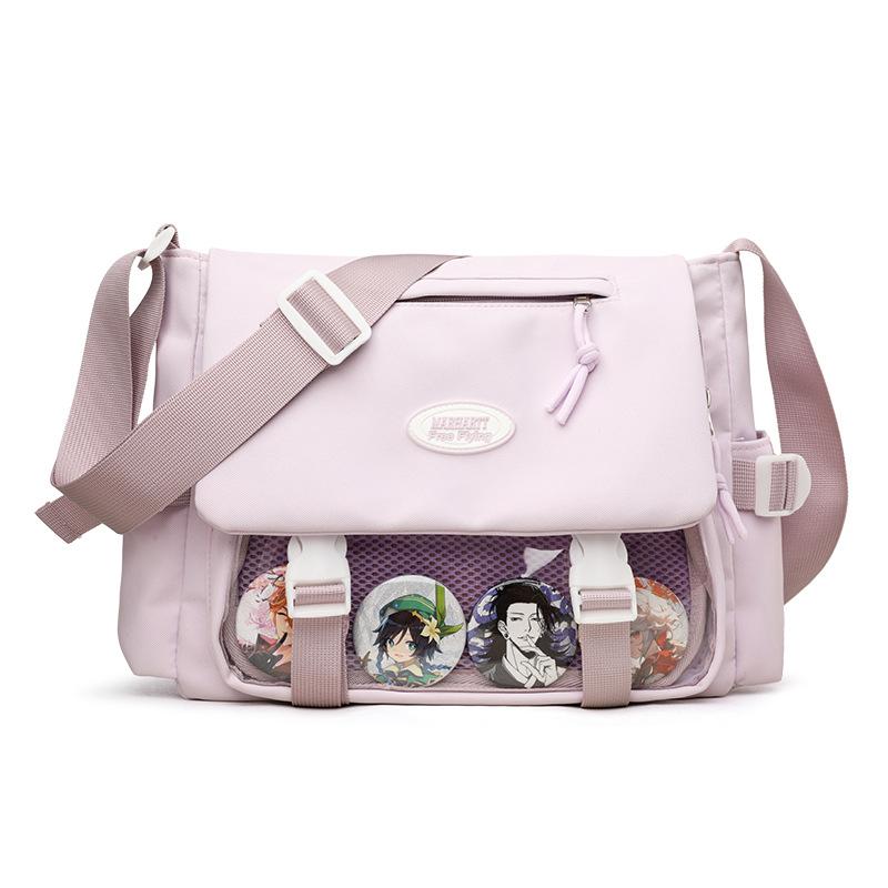 Large-capacity college style messenger bag Japanese two-dimensional girl pain bag casual versatile student class shoulder bag woman