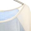 Vintage 80s Short Sleeve Pile Ground Cut Light Blue Women Used