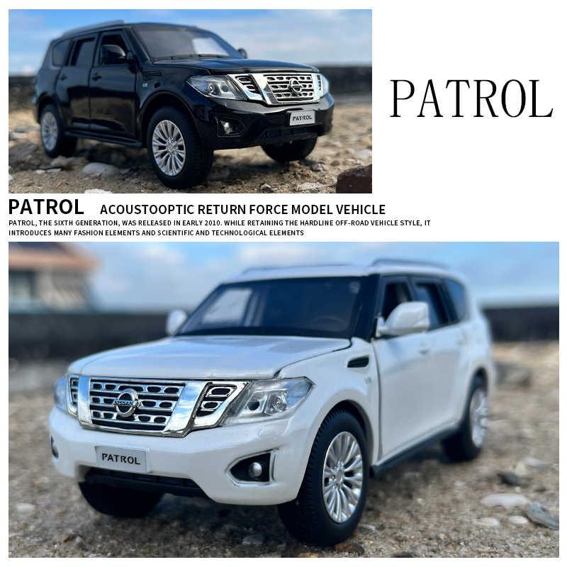 1/32 Nissan Patrol SUV Alloy Car Model Diecasts Metal Toy Vehicles Car Model Collection Simulation Sound and Light Kids Toy Gift