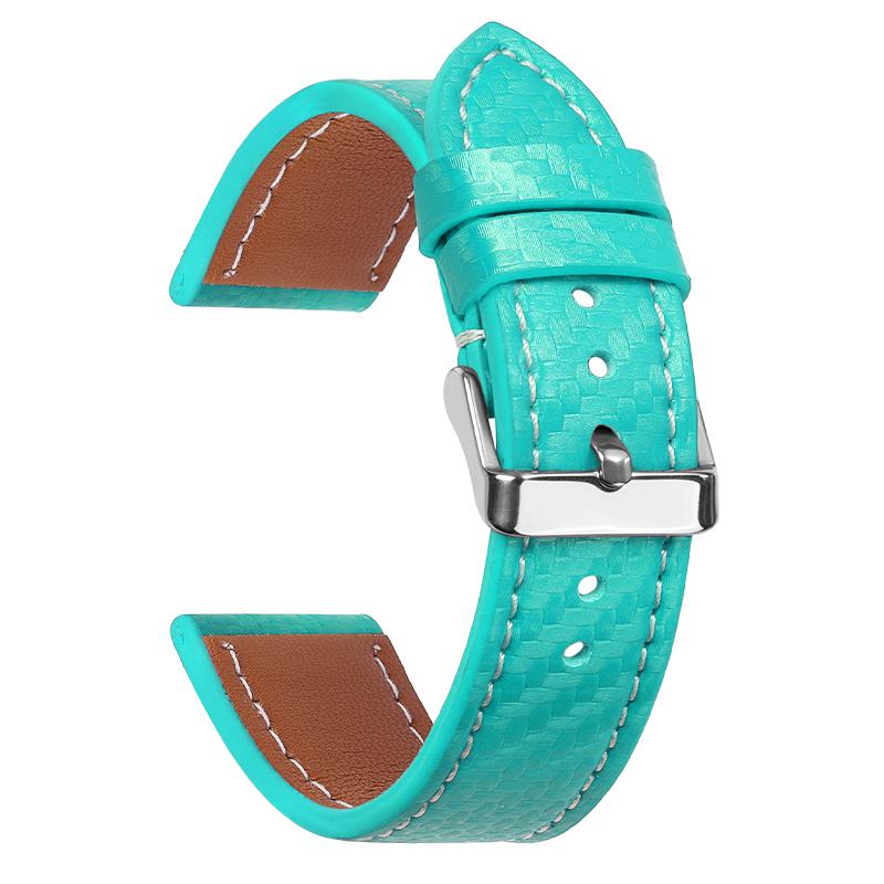

18mm 20mm 22mm 24mm Carbon Fiber Watch Band Watch Strap for Men Women High-quality Soft Wrist Watchband for Seiko for Casio 20mm світло-синій колір