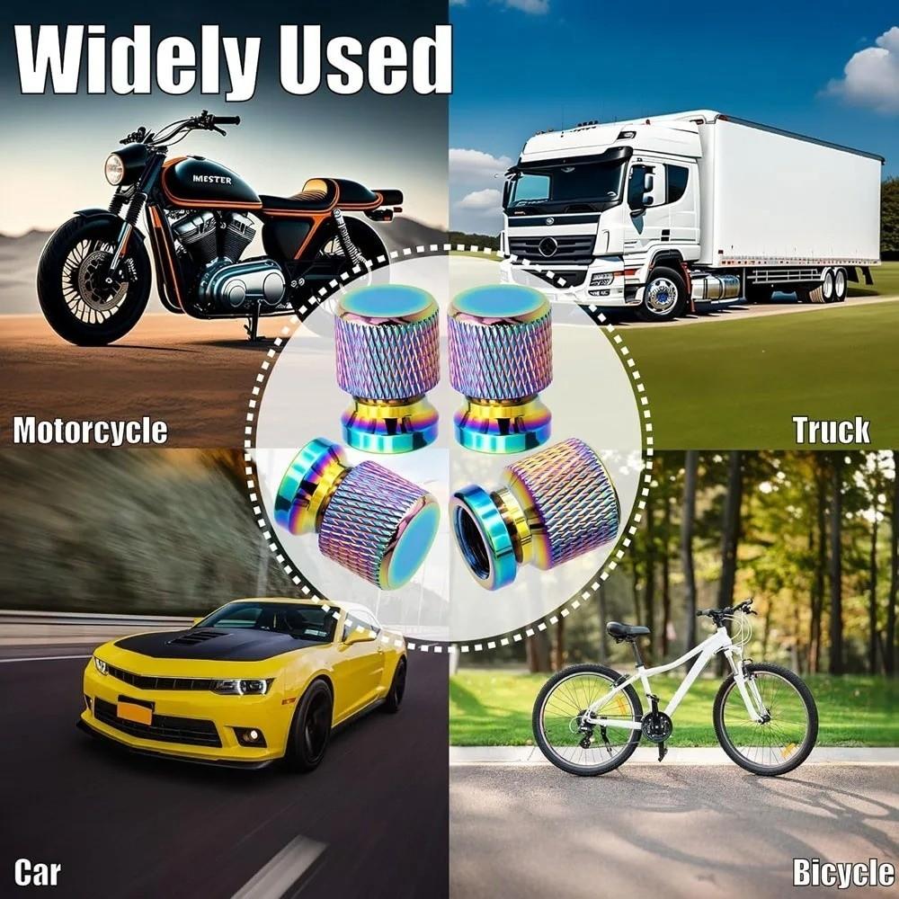 Aluminum Tire Valve Stem Caps Dustproof Wheel Valve Covers Valve Stem Caps Bike Motorcycle
